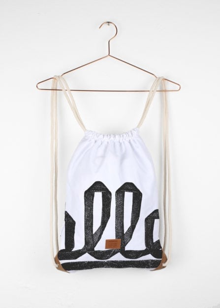 Shoelace White Gymbag